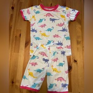 Dinosaur Print Kids Pajamas - Multicolor